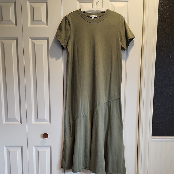 JW ANDERSON Dresses & Skirts - JW Anderson Olive Green 100% Cotton Short Sleeve Dress Crew Neck Size Medium